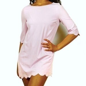 TOBI Womens Size S Pastel Purple Scalloped Edge 3/4‎ Sleeve Tunic